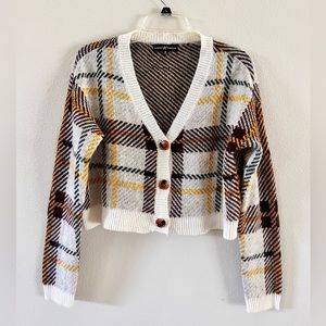 Knit crop cardigan, size M